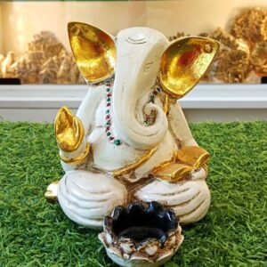 READING BOOK GANESH RESIN